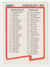 Load image into Gallery viewer, Checklist # 1 (#1-#99) (MLB Baseball Card) 1990 Fleer # 654 Mint
