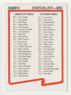 Checklist # 2 (#100-#195) (MLB Baseball Card) 1990 Fleer # 655 Mint