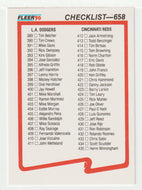 Checklist # 5 (#389-#482) (MLB Baseball Card) 1990 Fleer # 658 Mint
