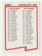 Checklist # 6 (#483-#573) (MLB Baseball Card) 1990 Fleer # 659 Mint