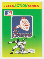Atlanta Braves Logo - Action Stickers (MLB Baseball Card) 1990 Fleer # 3 Mint