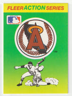 California Angels Logo - Action Stickers (MLB Baseball Card) 1990 Fleer # 8 Mint