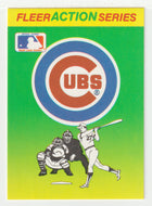 Chicago Cubs Logo - Action Stickers (MLB Baseball Card) 1990 Fleer # 9 Mint