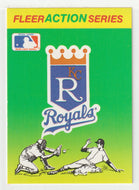 Kansas City Royals Logo - Action Stickers (MLB Baseball Card) 1990 Fleer # 17 Mint