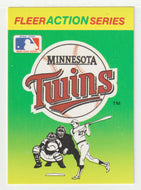Minnesota Twins Logo - Action Stickers (MLB Baseball Card) 1990 Fleer # 22 Mint