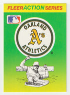 Oakland Athletics Logo - Action Stickers (MLB Baseball Card) 1990 Fleer # 28 Mint