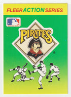 Pittsburgh Pirates Logo - Action Stickers (MLB Baseball Card) 1990 Fleer # 30 Mint
