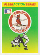 St. Louis Cardinals Logo - Action Stickers (MLB Baseball Card) 1990 Fleer # 35 Mint