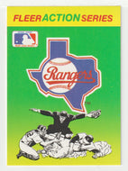 Texas Rangers Logo - Action Stickers (MLB Baseball Card) 1990 Fleer # 36 Mint
