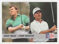 Andy Bean - John Huston - Stat Leaders - (PGA Golf Card) 1992 Pro Set PGA Tour # 180 Mint