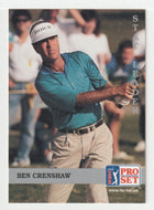 Ben Crenshaw - Stat Leader - (PGA Golf Card) 1992 Pro Set PGA Tour # 183 Mint