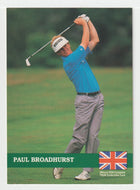 Paul Broadhurst RC - European Tour (PGA Golf Card) 1992 Pro Set PGA Tour # E20 Mint