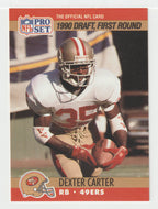 Dexter Carter RC - San Francisco 49ers - Draft Pick (NFL Football Card) 1990 Pro Set # 693 Mint