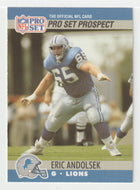 Eric Andolsek RC - Detroit Lions - Prospect (NFL Football Card) 1990 Pro Set # 731 Mint