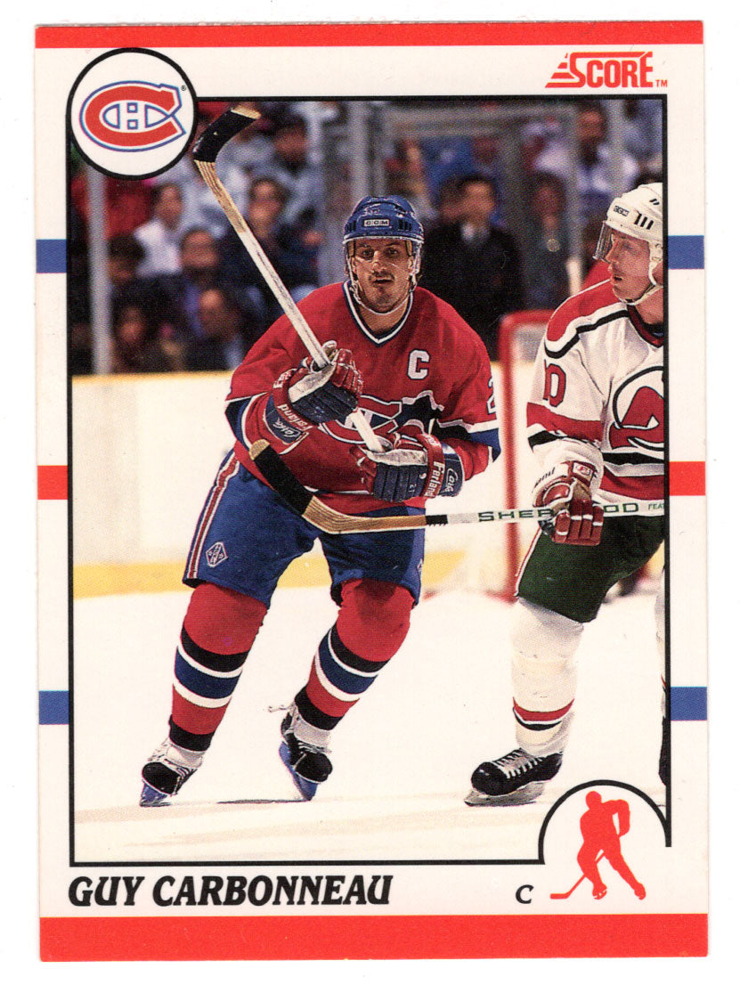 Guy Carbonneau - Montreal Canadiens (NHL Hockey Card) 1990-91 Score Canadian Bilingual # 91 Mint