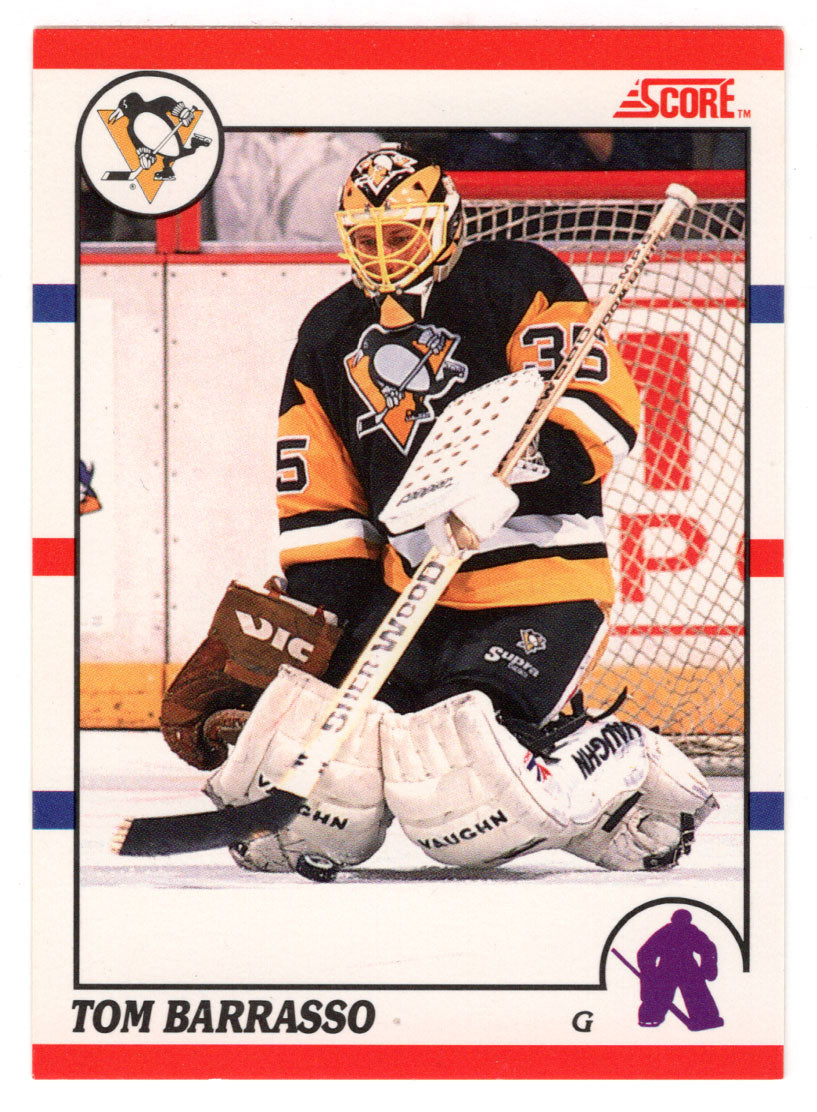 Tom Barrasso - Pittsburgh Penguins (NHL Hockey Card) 1990-91 Score Canadian Bilingual # 121 Mint