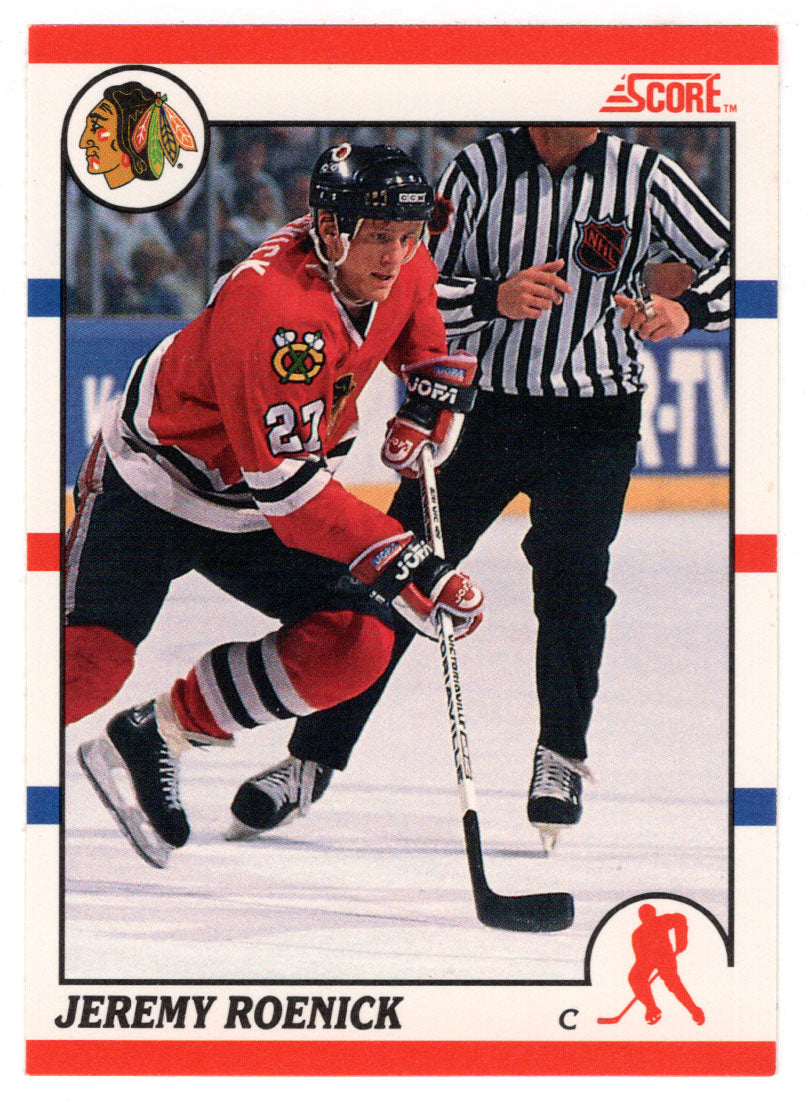 Jeremy Roenick RC - Chicago Blackhawks (NHL Hockey Card) 1990-91 Score Canadian Bilingual # 179 Mint