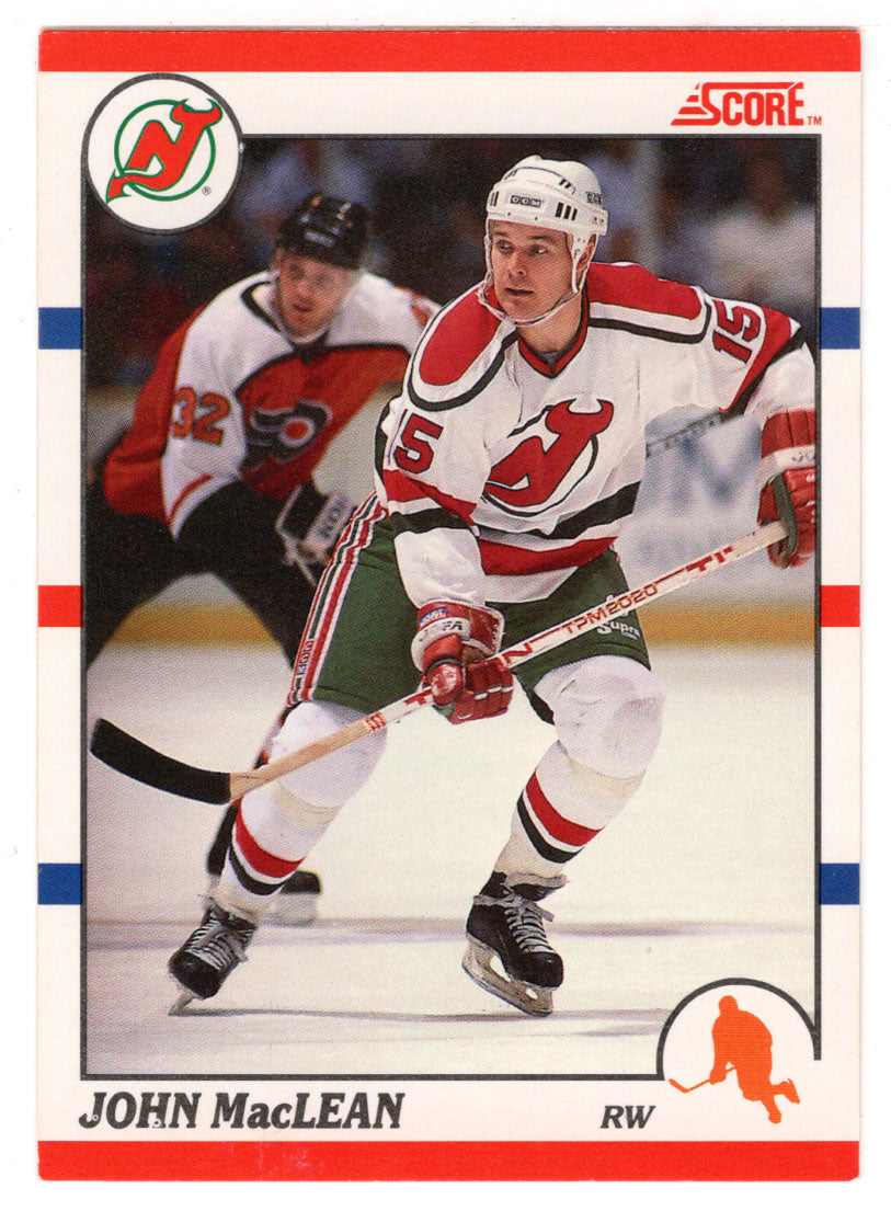 John MacLean - New Jersey Devils (NHL Hockey Card) 1990-91 Score Canadian Bilingual # 190 Mint