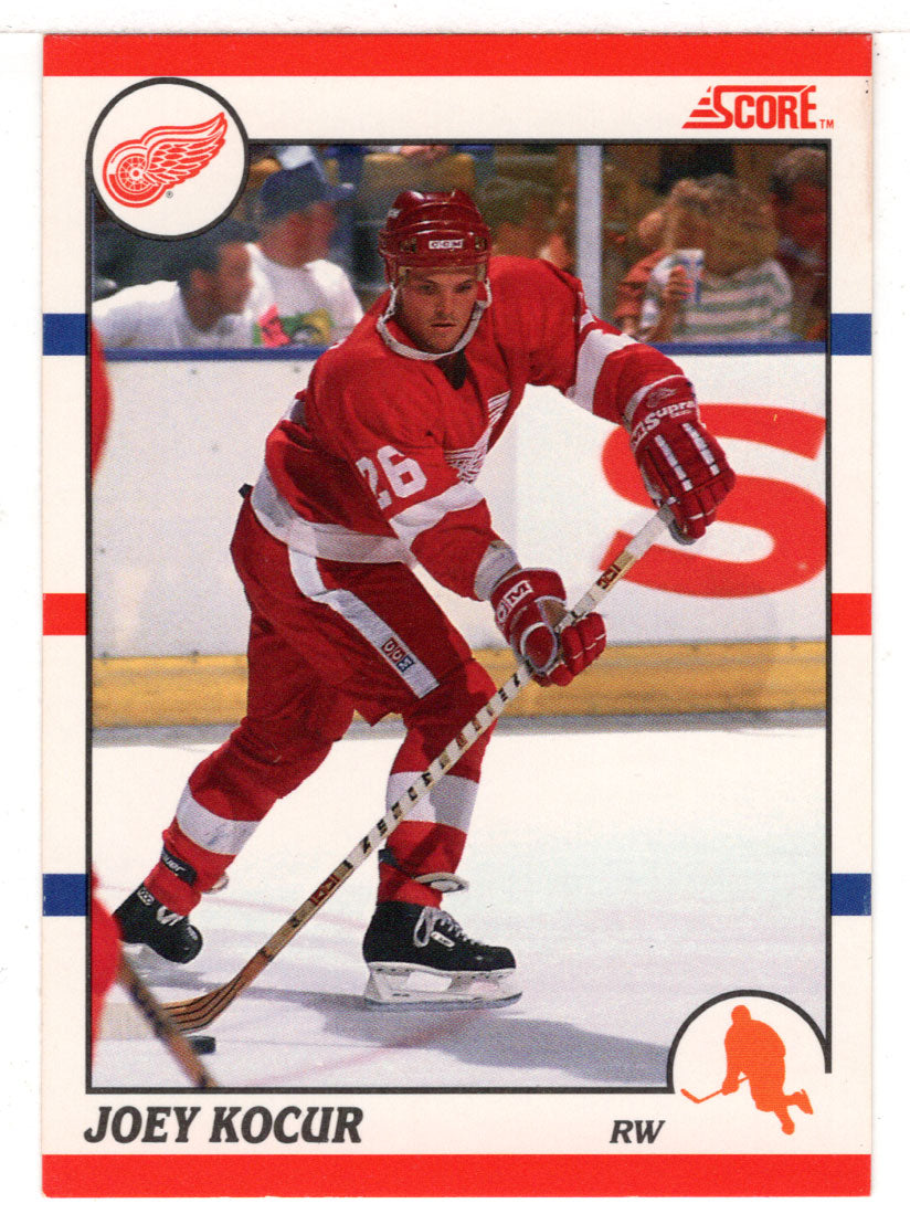 Joey Kocur - Detroit Red Wings (NHL Hockey Card) 1990-91 Score Canadian Bilingual # 201 Mint