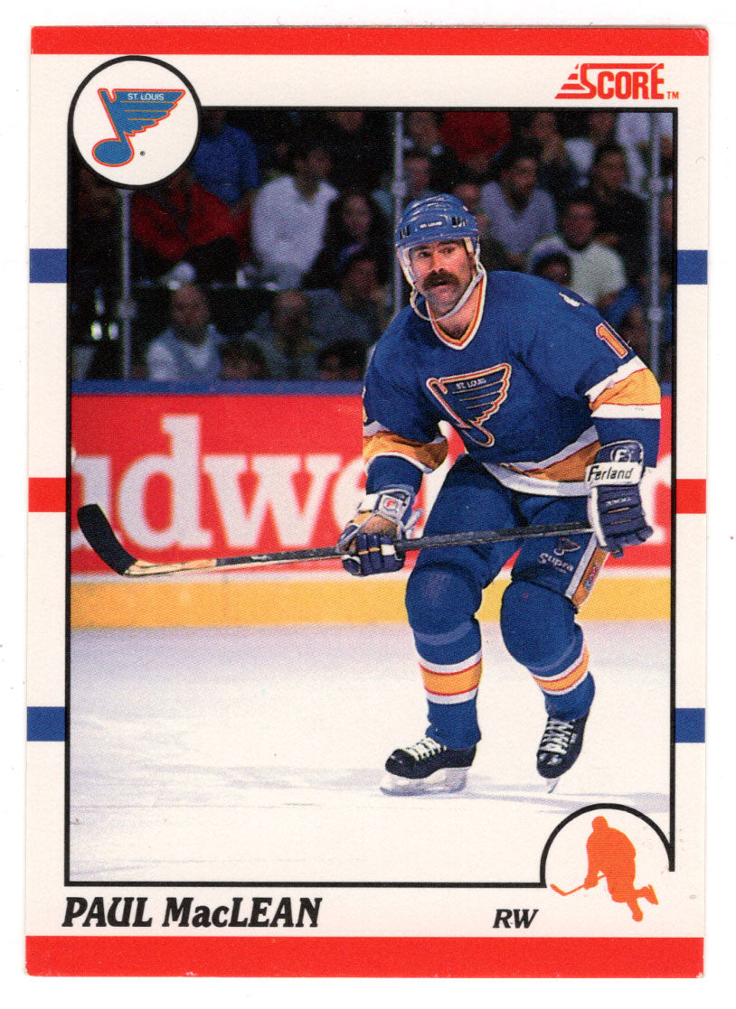 Paul MacLean - St. Louis Blues (NHL Hockey Card) 1990-91 Score Canadian Bilingual # 203 Mint