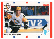 Zarley Zalapski - Pittsburgh Penguins (NHL Hockey Card) 1990-91 Score Canadian Bilingual # 218 Mint