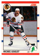 Michel Goulet - Chicago Blackhawks (NHL Hockey Card) 1990-91 Score Canadian Bilingual # 221 Mint