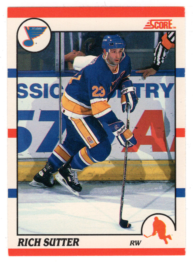 Rich Sutter - St. Louis Blues (NHL Hockey Card) 1990-91 Score # 281 Mint
