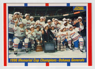 Oshawa Generals with Eric Lindros - 1990 Memorial Cup (NHL Hockey Card) 1990-91 Score Canadian Bilingual # 330 Mint