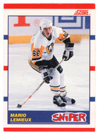 Mario Lemieux - Pittsburgh Penguins - Sniper (NHL Hockey Card) 1990-91 Score Canadian Bilingual # 337 Mint