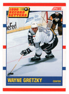 Wayne Gretzky - Los Angeles Kings - Record Setters (NHL Hockey Card) 1990-91 Score Canadian Bilingual # 347 Mint