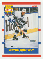 Wayne Gretzky - Los Angeles Kings - Record Setters (NHL Hockey Card) 1990-91 Score Canadian Bilingual # 352 Mint