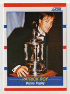 Patrick Roy - Montreal Canadiens - Vezina Trophy (NHL Hockey Card) 1990-91 Score # 364 Mint