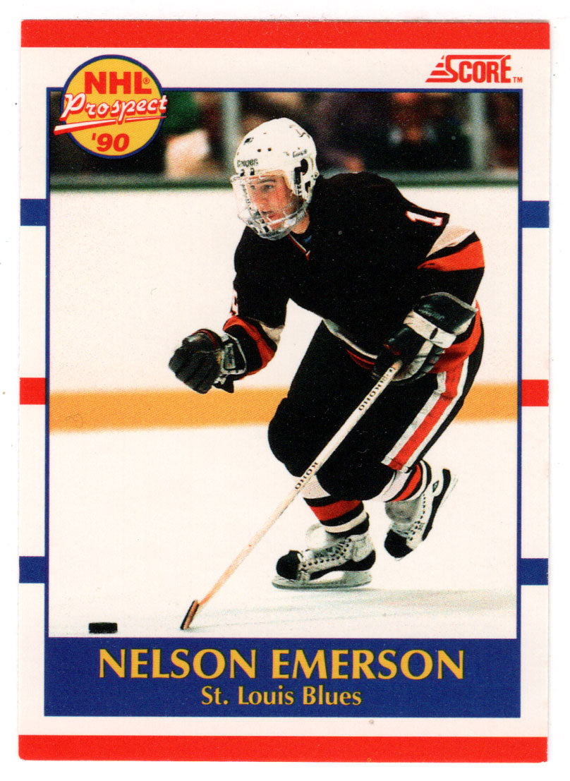 Nelson Emerson RC - St. Louis Blues (NHL Hockey Card) 1990-91 Score Canadian Bilingual # 383 Mint