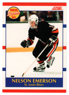 Nelson Emerson RC - St. Louis Blues (NHL Hockey Card) 1990-91 Score Canadian Bilingual # 383 Mint