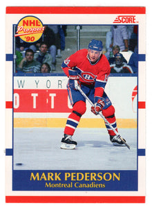 Mark Pederson RC - Montreal Canadiens (NHL Hockey Card) 1990-91 Score # 387 Mint