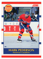 Mark Pederson RC - Montreal Canadiens (NHL Hockey Card) 1990-91 Score # 387 Mint