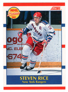 Steven Rice RC - New York Rangers (NHL Hockey Card) 1990-91 Score Canadian Bilingual # 390 Mint