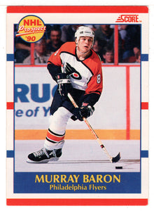 Murray Baron RC - Philadelphia Flyers (NHL Hockey Card) 1990-91 Score Canadian Bilingual # 399 Mint