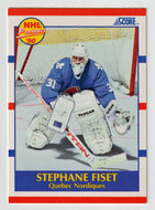 Stephane Fiset RC - Quebec Nordiques (NHL Hockey Card) 1990-91 Score # 415 Mint