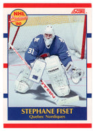 Stephane Fiset RC - Quebec Nordiques (NHL Hockey Card) 1990-91 Score Canadian Bilingual # 415 Mint
