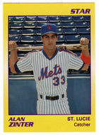 Alan Zinter - St. Lucie Mets (Minor League Baseball Card) 1990 Star # 11 Mint