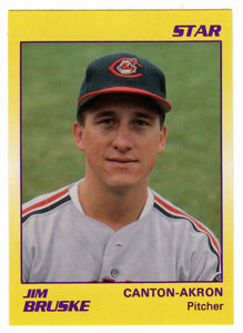Jim Bruske - Canton-Akron Indians (Minor League Baseball Card) 1990 Star # 12 Mint
