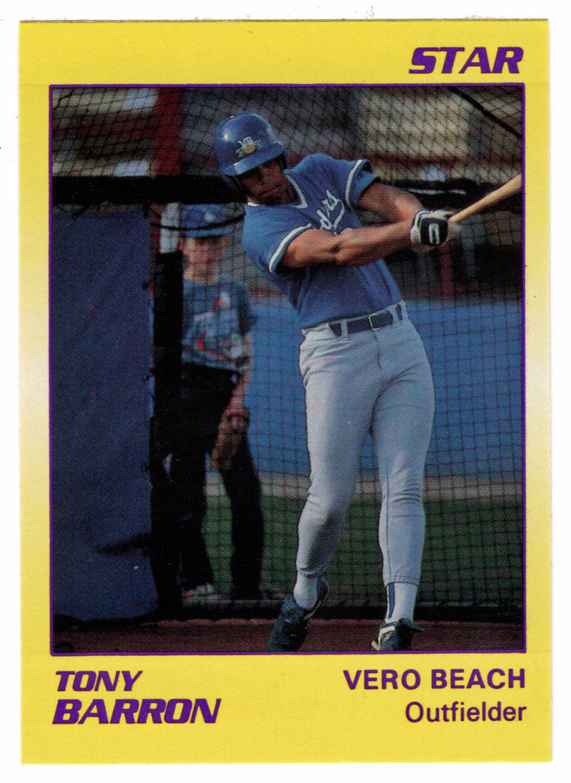 Tony Barron - Vero Beach Dodgers (Minor League Baseball Card) 1990 Star # 18 Mint