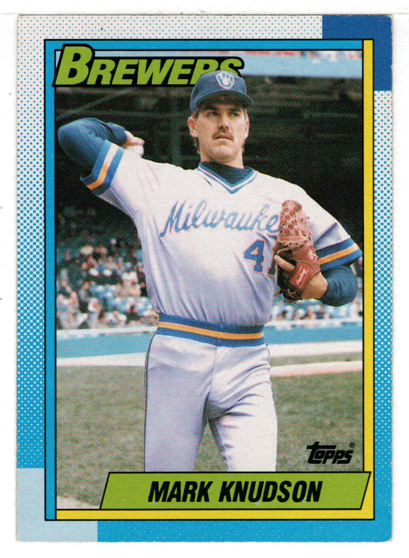 Mark Knudson - Milwaukee Brewers (MLB Baseball Card) 1990 Topps # 566 Mint