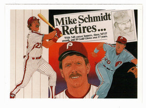 Mike Schmidt - "Mike Schmidt Retires..." - Philadelphia Phillies (MLB Baseball Card) 1990 Upper Deck # 20 Mint