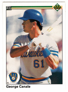 George Canale RC - Milwaukee Brewers (MLB Baseball Card) 1990 Upper Deck # 59 Mint