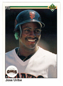 Jose Uribe - San Francisco Giants (MLB Baseball Card) 1990 Upper Deck # 188 Mint