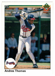 Andres Thomas - Atlanta Braves (MLB Baseball Card) 1990 Upper Deck # 212 Mint