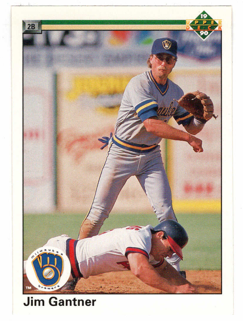 Jim Gantner - Milwaukee Brewers (MLB Baseball Card) 1990 Upper Deck # 218 Mint