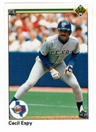 Cecil Espy - Texas Rangers (MLB Baseball Card) 1990 Upper Deck # 371 Mint